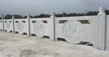 资阳芝麻白河道栏杆 石材栏杆
