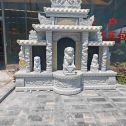 资阳芝麻白中国黑石材套墓 花岗岩墓碑