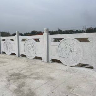 资阳芝麻白河道栏杆 石材栏杆