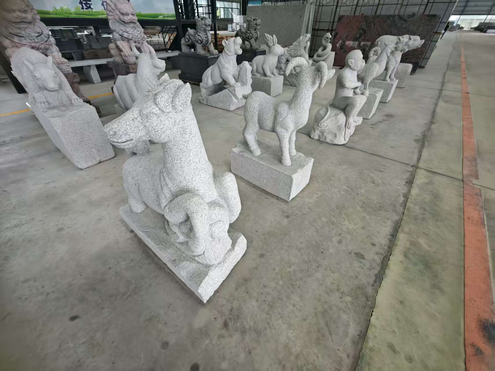 资阳芝麻白雕刻 十二生肖 异形雕刻