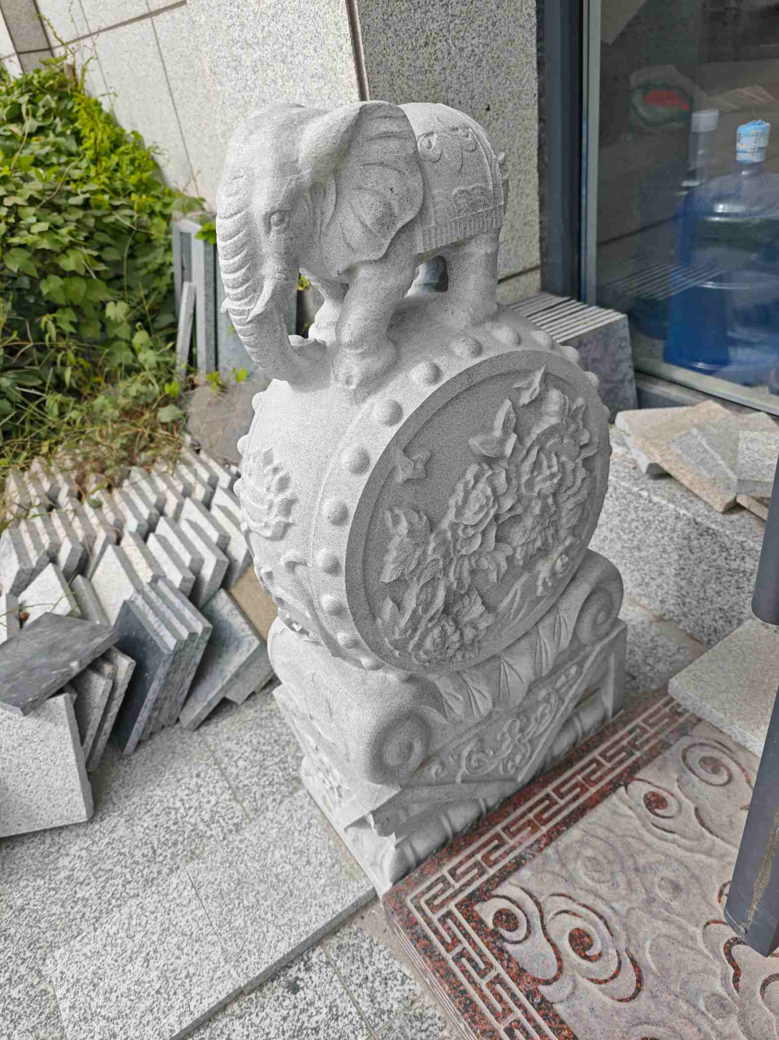 资阳芝麻白抱鼓石 庭院抱鼓石